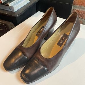Leather Bally pumps size 8